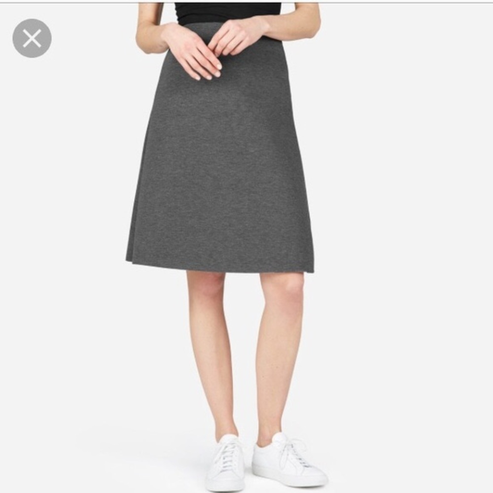 NWOT Everlane 0 Street Fleece Gray Skirt